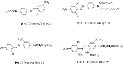 Figure 5.  Disperse dye structure based on aminoazobenzene. 