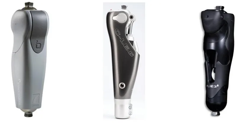 Figure 1.  Examples of commercially available microprocessor knees. Ossur Rheo Knee 