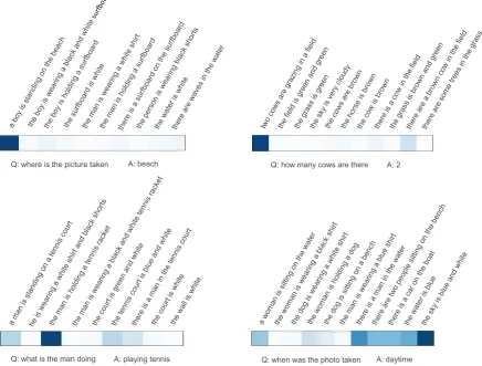 Figure 3: Attention Visualization: For all examples, our model answers correctly.