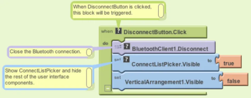 Figure 12-5. Disconnecting from the robot