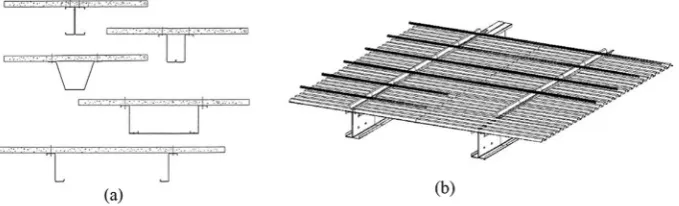 Fig. 9. (a) Composite Slimﬂor, (b) Slimﬂor with ComFlor 225 or PC Unit [18].
