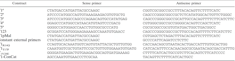 FIG. 1. Alignment of the eight ligand-binding repeats of VLDLR.Amino acid residues in V3 that are involved in interaction with HRV2
