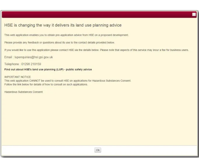 Figure 1. Popup screen. 