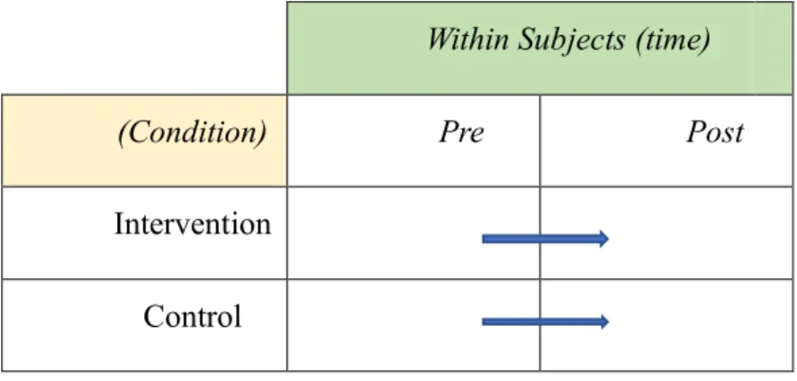 Figure 3.2. Within Subjects and Between Subjects Model 