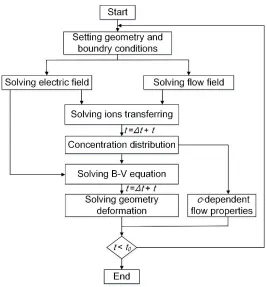 Figure 1.  Flow chart for the simulation.  