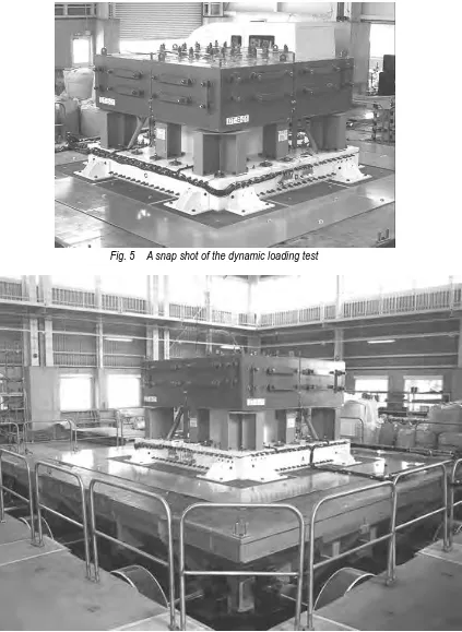 Fig. 5  A snap shot of the dynamic loading test 
