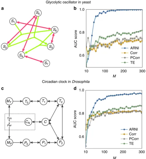 Fig. 7 Reconstructing biological model systems. a –c Revealing interactions of glycolytic oscillator in yeast