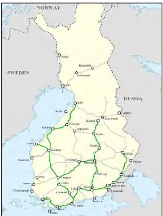 Figure 2.  vr pendolino route Map