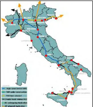 Figure 5.  Trenitalia route Map