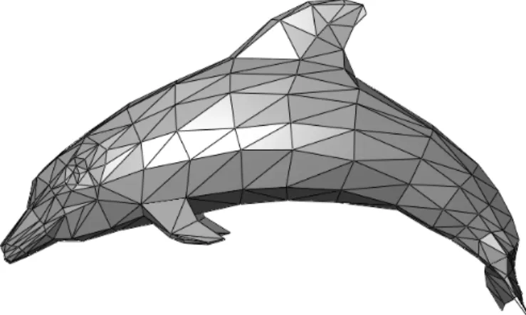 Figure 1: Example of a triangle mesh representing a dolphin (Source: 