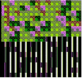 Figure 1.4: Strobing patterns of glitch in the deteriorating gameworld from Super Mario Movie (Cory Arcangel and Paper Rad, 2005)