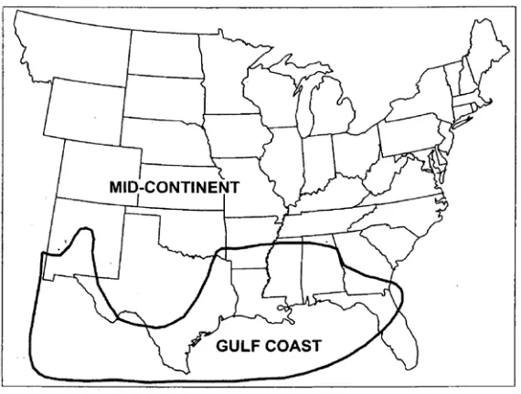 Figure 2: EPRI (2004) regionalization