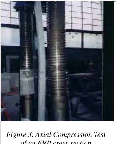 Figure 3. Axial Compression Test  of an FRP cross section 