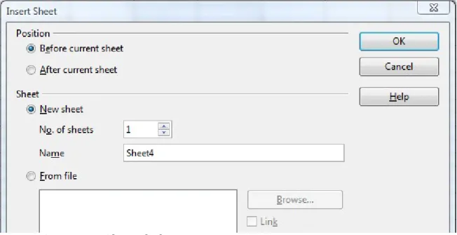Figure 25: Insert Sheet dialog