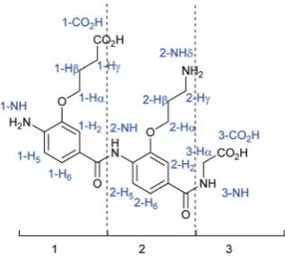 Fig. 5Example of numbering for an O-alkylated dimer 1.