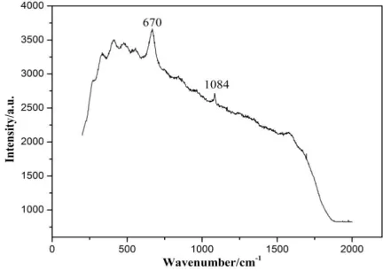 Figure 11. Raman spectrum of corrosion products on the casing surface.  