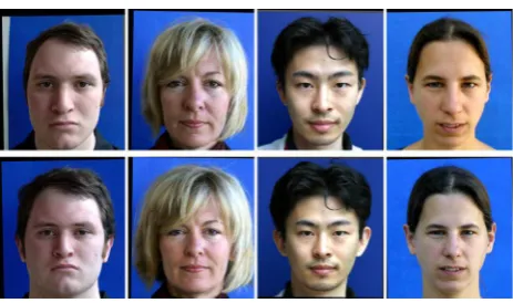 Fig. 1 Perspective transformation of real faces from the CMDP dataset(Burgos-Artizzu et al