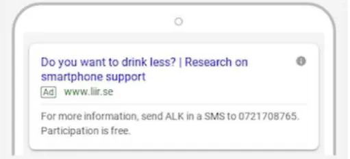 Figure 2. Advertisements shown in search and on Facebook.