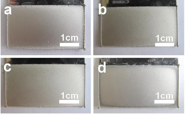 Figure 4.  Optical images of electrolytic manganese metal in the presence and absence of Zn2+ in 0.455 mol·L-1 MnSO4 + 1.0 mol·L-1 (NH4)2SO4 after 2.5 h of electrolysis