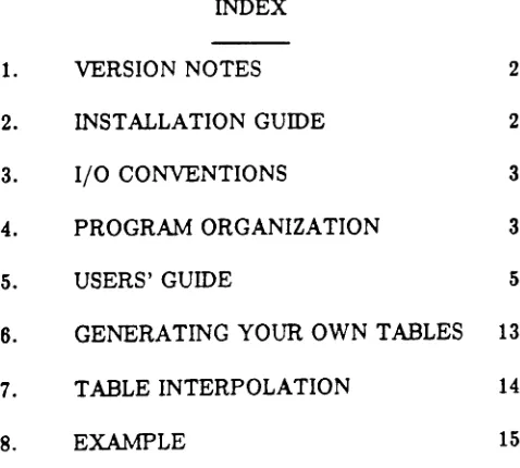 TABLE INTERPOLATION
