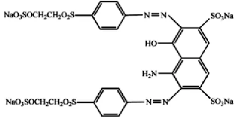 Figure 1. Molecular structure of Reactive Black 5 (RB5) 