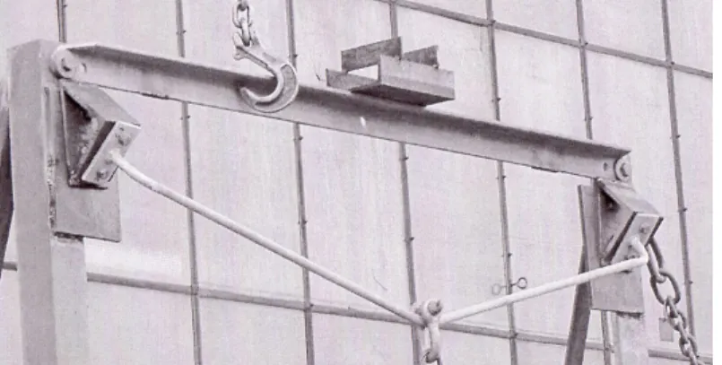 Figure 8. Example for plastic deformation of a stop device after a fall was stopped 