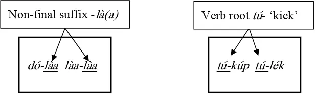 Table 6 – Primary formatives of Multiword predicate constructions  