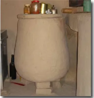 Figure 2.  Clay made grain storage
