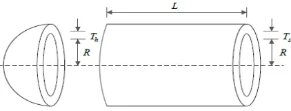Fig. 4. Schematic view of the pressure vessel problem.  