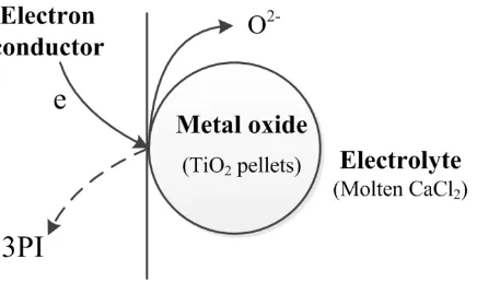 Figure 9.  Electron and oxygen ion transfer at the metal/oxide/electrolyte three phase interline