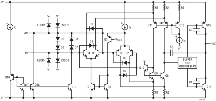 Figure 1. LT1800 Simpliﬁ ed Schematic Diagram
