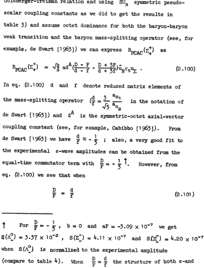 table 3) and assume octet dominance for both the baryon-baryon 