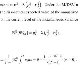 Table 1 summarizes the model parameter values used in the numerical illustrations. These parameters reflect approximately those estimated from S&amp;P 500 index option prices, e.g., in Bakshi, Cao, and Chen (1997).