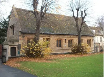 Fig. 4.  The Old Grammar School on Church Street viewed from the north side of St Wulfram’s churchyard.