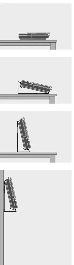 Fig. 4: The BeoSound 9000 placed fl at on a level  surface, e.g. a table or shelf. When 