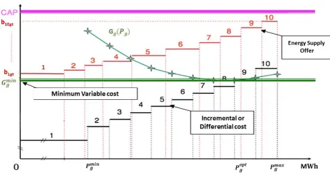 Figure 2: Energy supply offer for a thermal unit (Euro/MWh) 