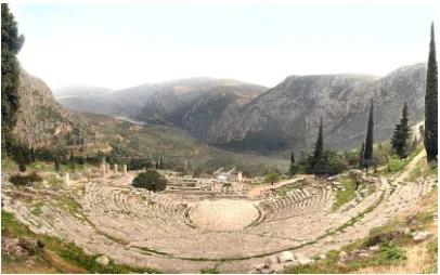 FIGURE 31: THEATRE OF DELPHI, REVEALING EXPANSIVE AND DRAMATIC VIEWS (ANCIENT THEATRE ARCHIVE, 2016) 