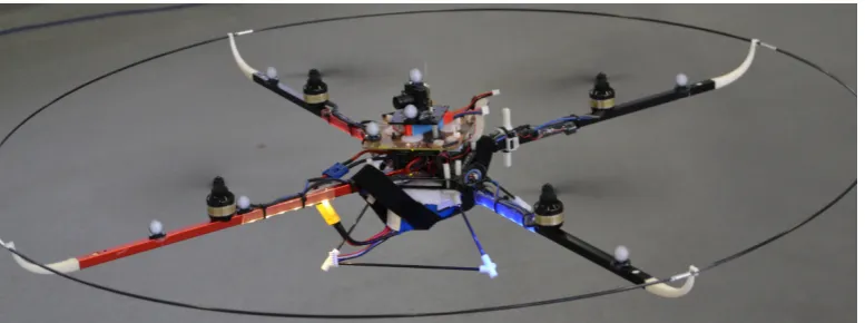 Figure 2.1: A quadrotor vehicle from the ANU Computer Vision and Robotics Lab.