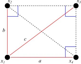 Figure 3.3: Diagram of a rectangular formation (in R2) satisfying the constraintsspeciﬁed in Example 3.3.5