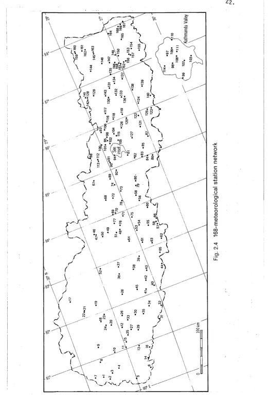 Fig. 2.4 168-meteorological station network