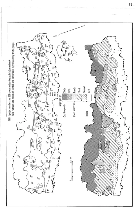 Fig. 2.16 Major rainfall and temperature regimes