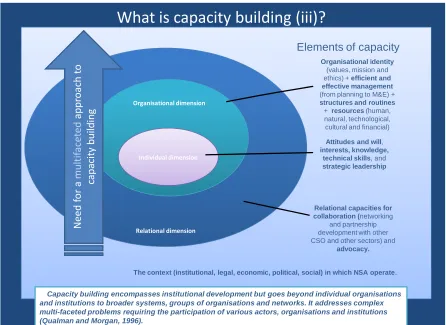 Figure 4 : A reminder of the capacity building dimensions 
