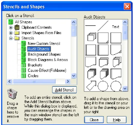 Figure 2-2.  The Stencils and Shapes dialog box. 