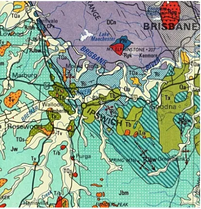 Figure 4.1 Moreton Geology Map (Geoscience 1980) 
