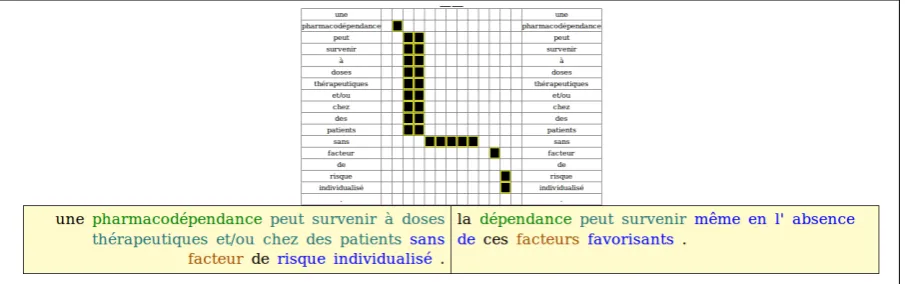 Figure 1: Matrix-based alignment of words within YAWAT