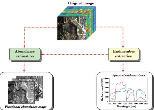 Figure 3. Implemented hyperspectral unmixing chain.