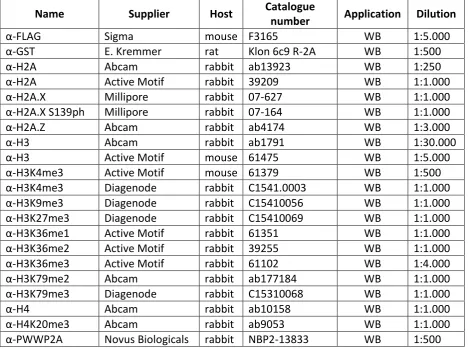 Table 2.1 Primary antibodies 