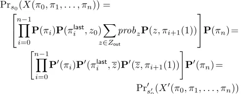 Fig. 3c(ii) shows the abstract Markov chain obtained after1simplify the initial MC from Fig