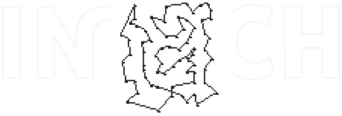 Fig. 8. The best tour found by the proposed algorithm after 300 iterations for the 76-city problem eil76