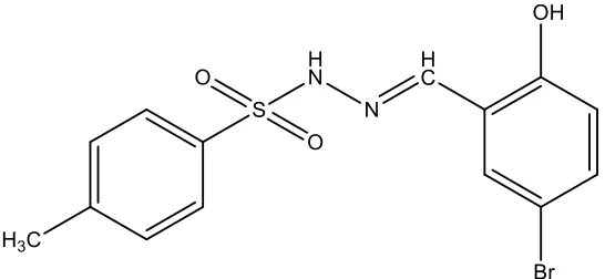 Figure 1. Structure of 2’-(5-bromo-2-hydroxybenzylidene) toluenesulfonohydrazide 